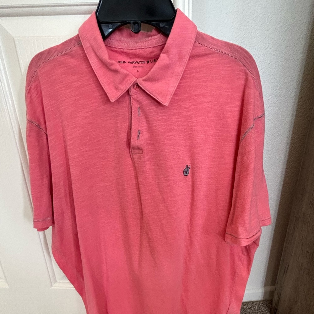 Pink John Varvatos collared shirt